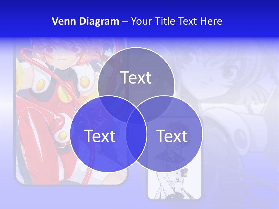A Anime Character With A Blue Background PowerPoint Template