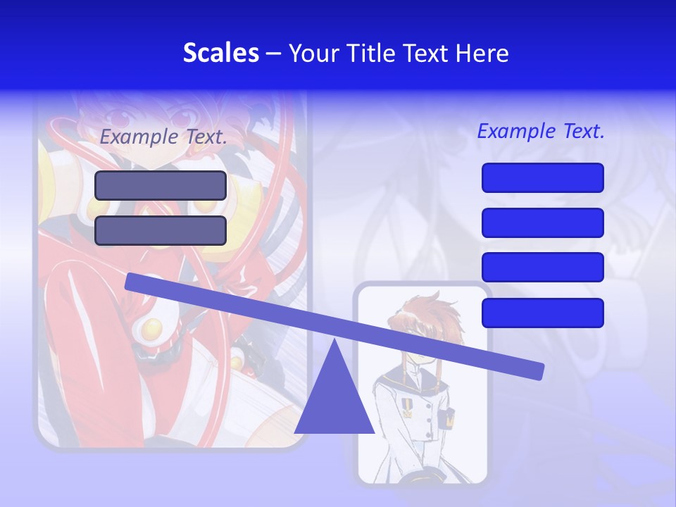 A Anime Character With A Blue Background PowerPoint Template