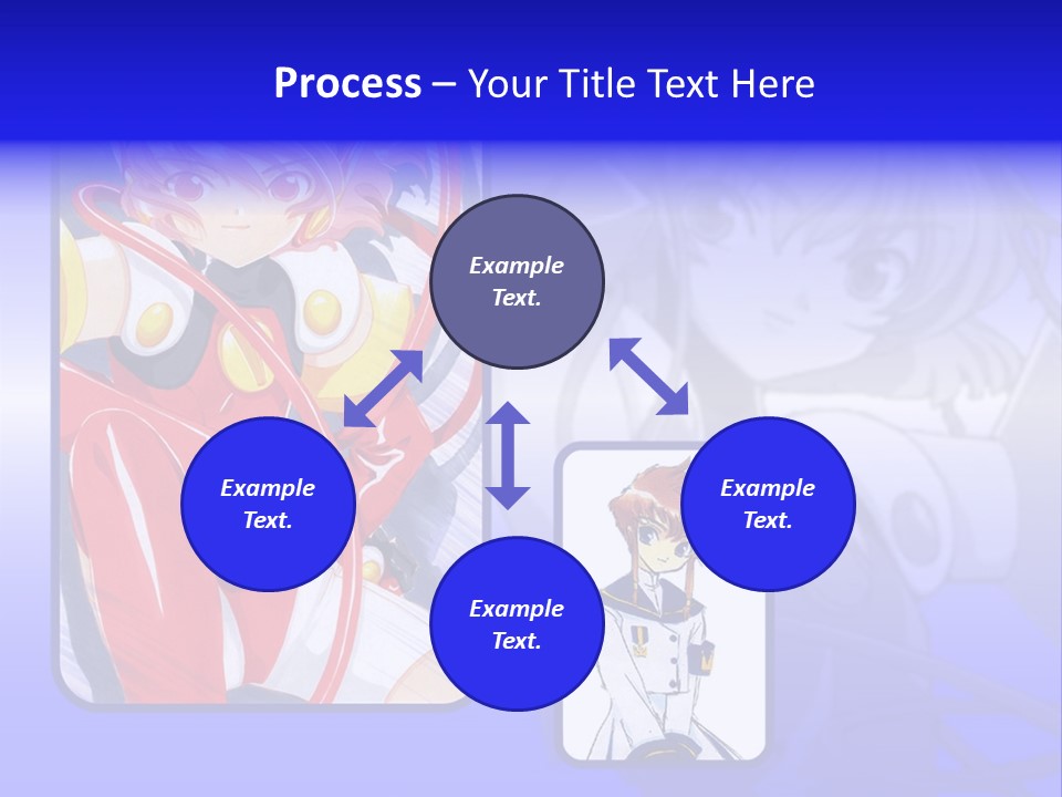 A Anime Character With A Blue Background PowerPoint Template