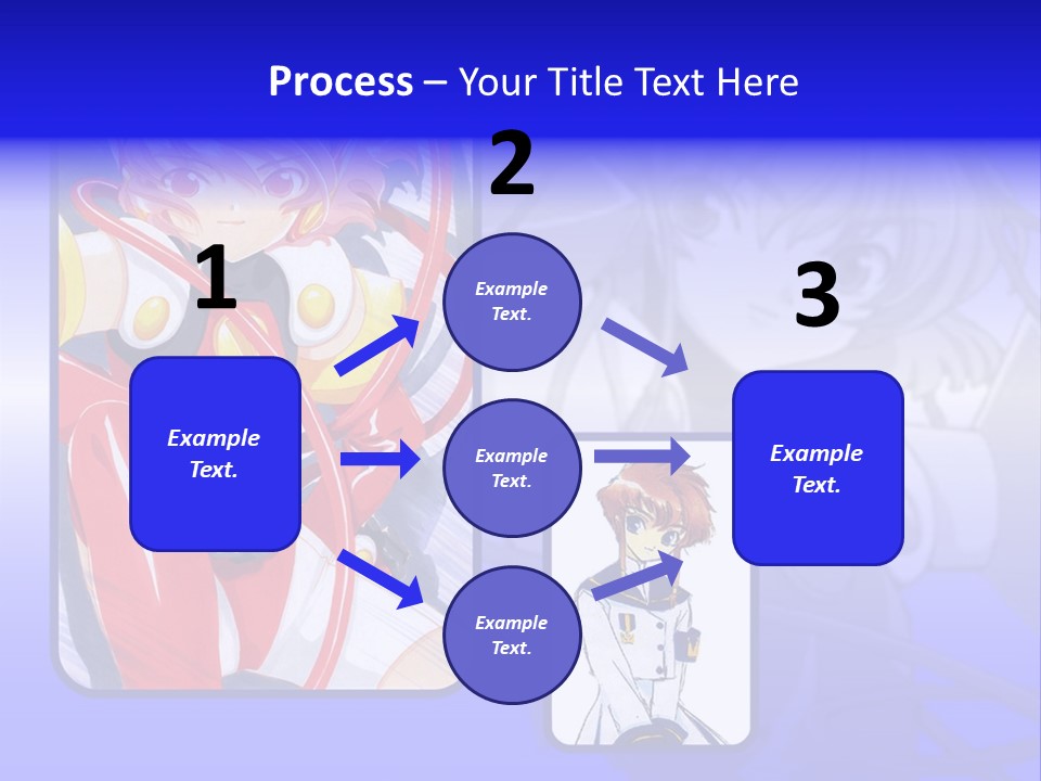 A Anime Character With A Blue Background PowerPoint Template