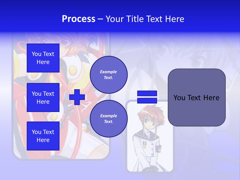 A Anime Character With A Blue Background PowerPoint Template