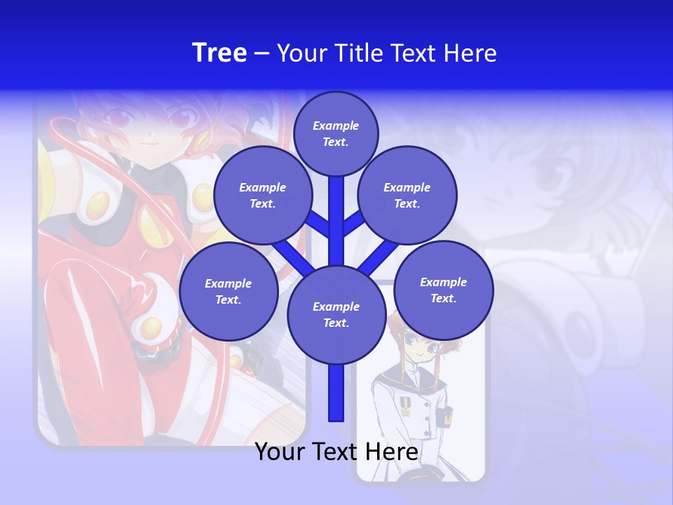 A Anime Character With A Blue Background PowerPoint Template