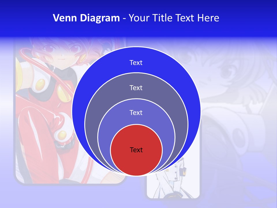 A Anime Character With A Blue Background PowerPoint Template