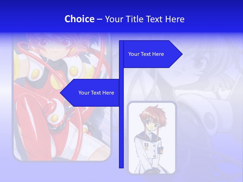 A Anime Character With A Blue Background PowerPoint Template