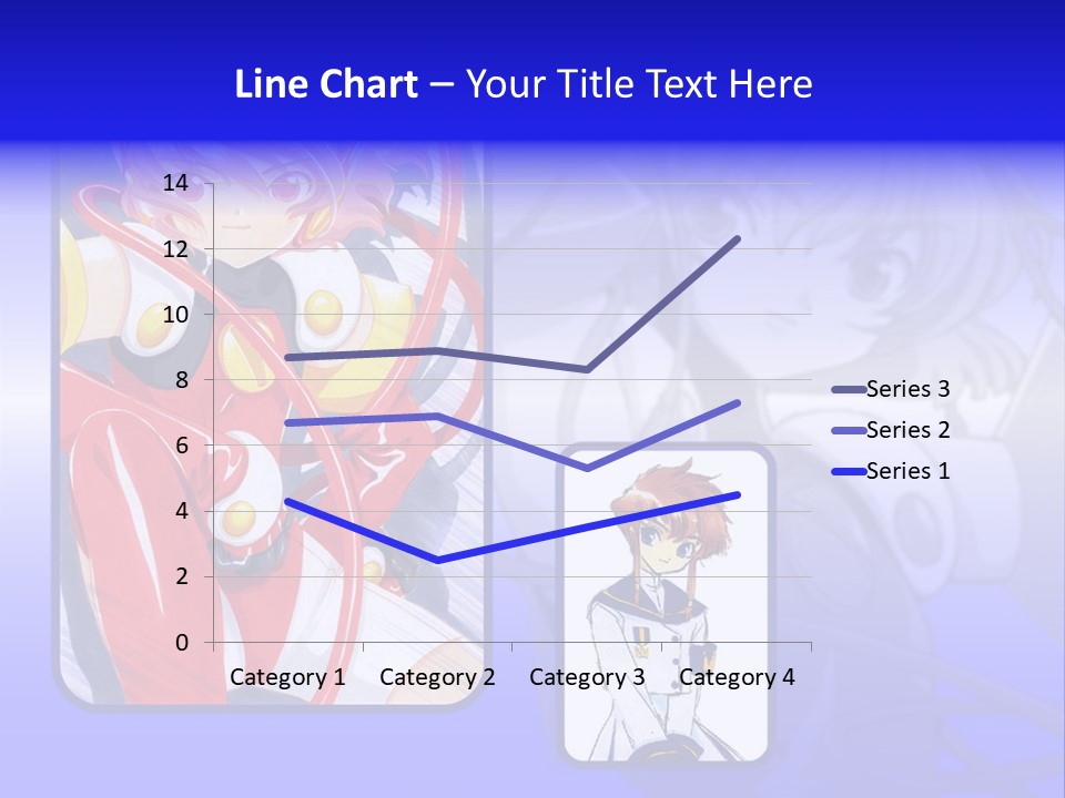 A Anime Character With A Blue Background PowerPoint Template