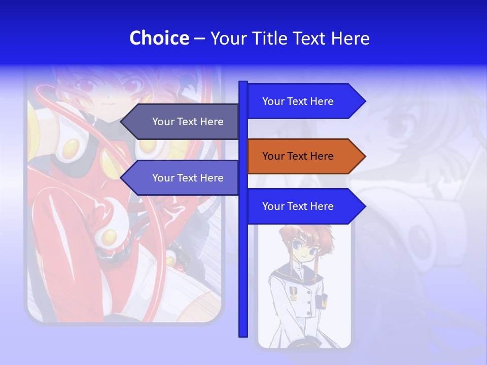 A Anime Character With A Blue Background PowerPoint Template