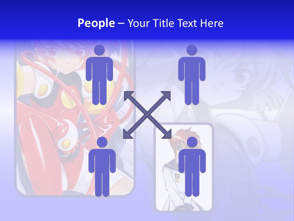 A Anime Character With A Blue Background PowerPoint Template