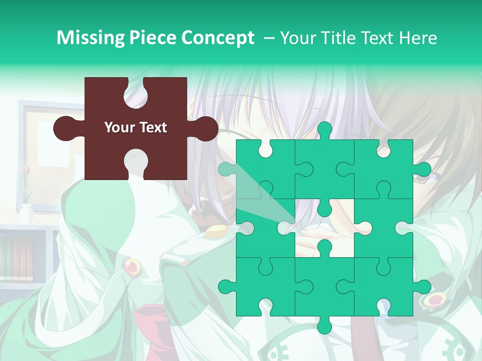 A Couple Of Anime Characters Hugging Each Other PowerPoint Template