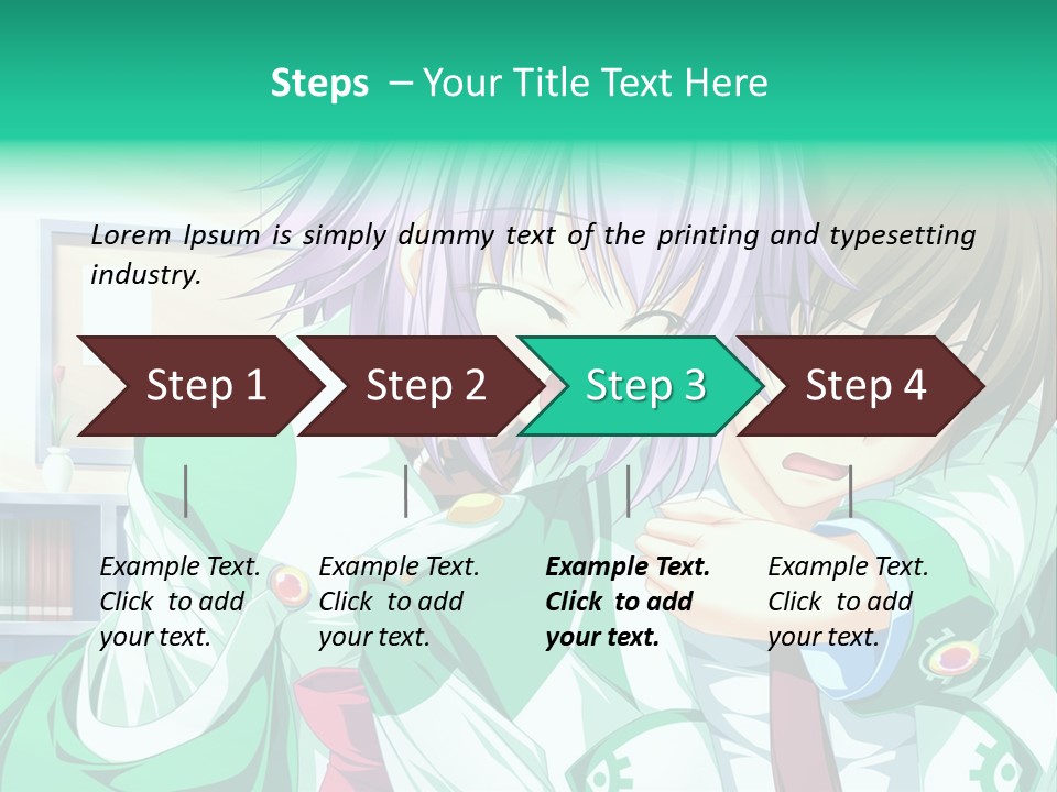 A Couple Of Anime Characters Hugging Each Other PowerPoint Template