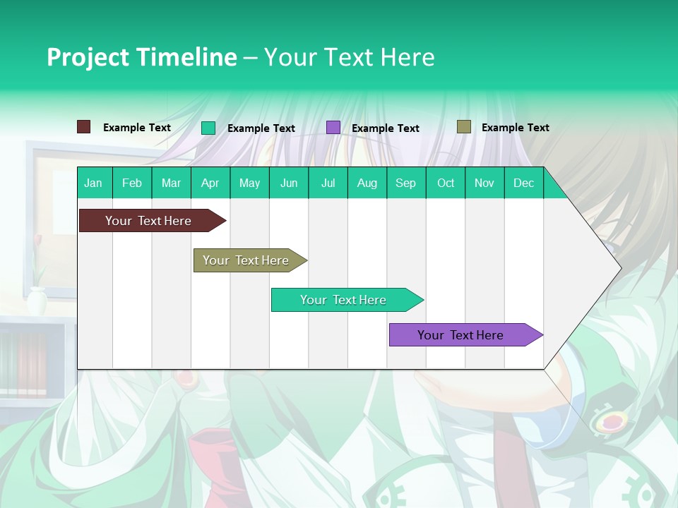 A Couple Of Anime Characters Hugging Each Other PowerPoint Template