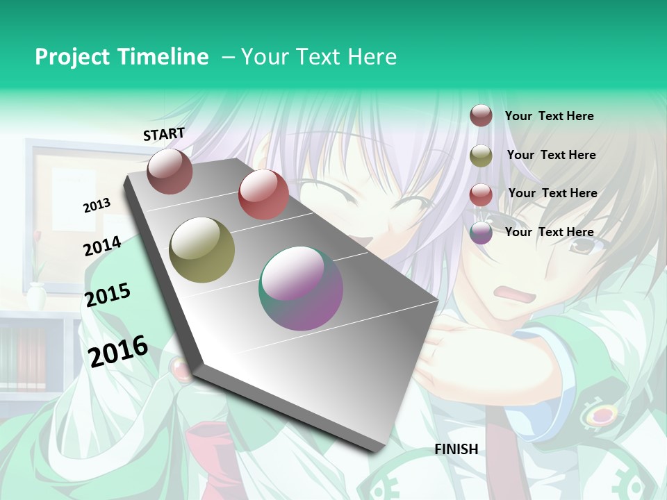 A Couple Of Anime Characters Hugging Each Other PowerPoint Template