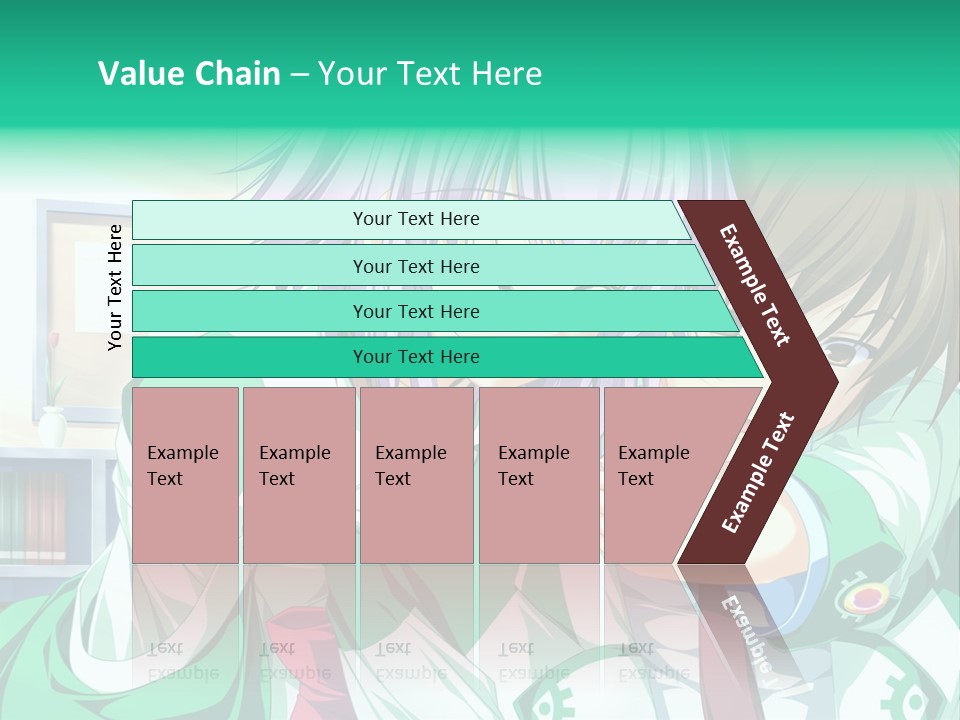 A Couple Of Anime Characters Hugging Each Other PowerPoint Template