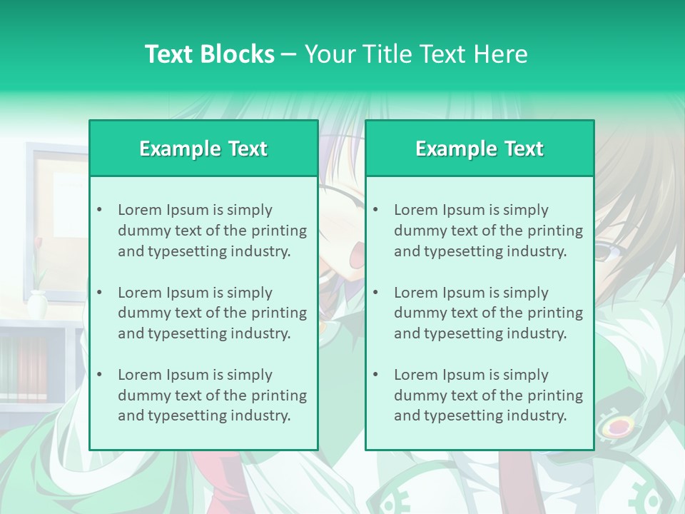 A Couple Of Anime Characters Hugging Each Other PowerPoint Template