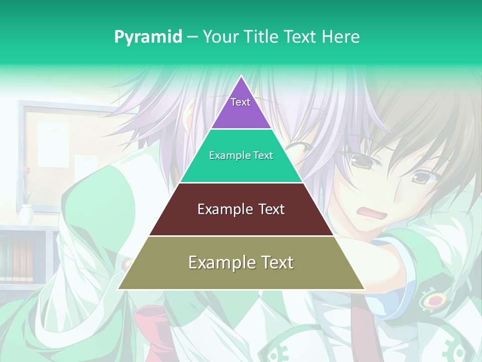 A Couple Of Anime Characters Hugging Each Other PowerPoint Template