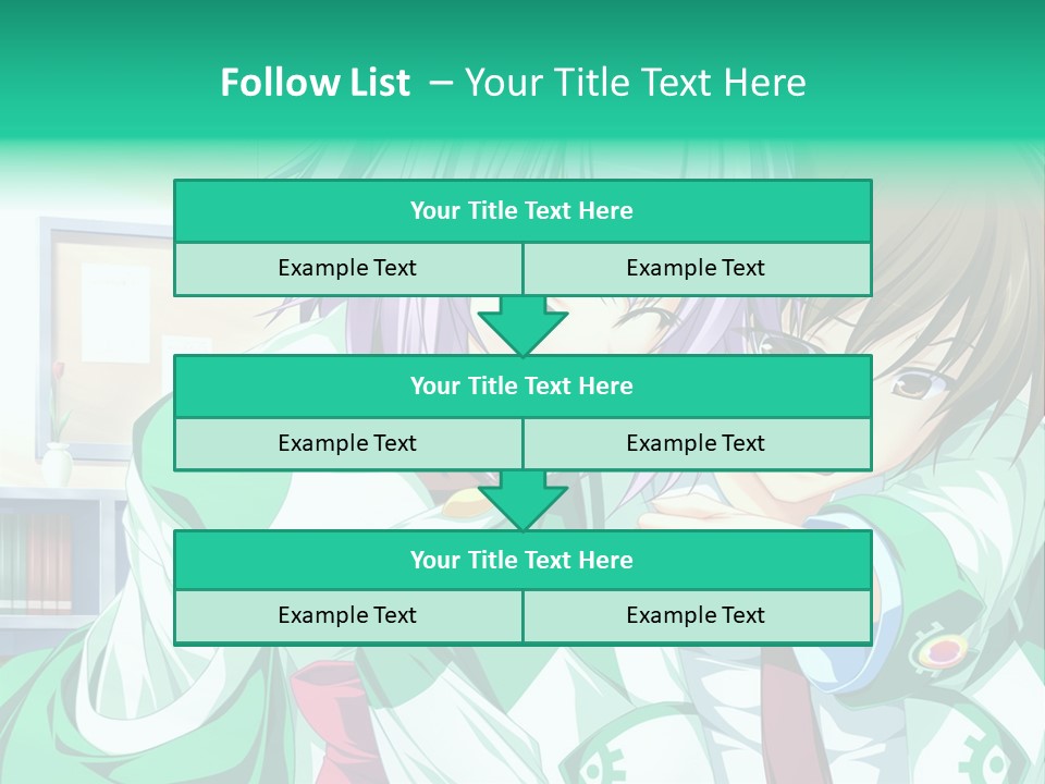 A Couple Of Anime Characters Hugging Each Other PowerPoint Template