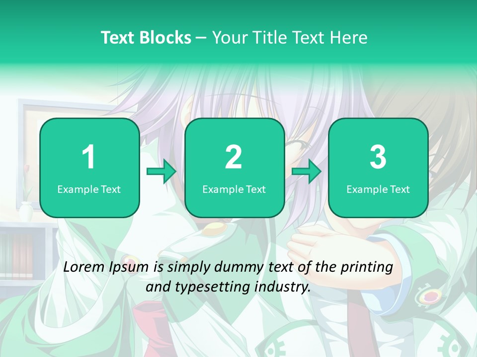 A Couple Of Anime Characters Hugging Each Other PowerPoint Template