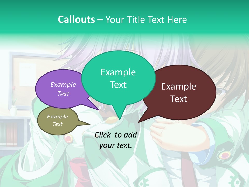 A Couple Of Anime Characters Hugging Each Other PowerPoint Template