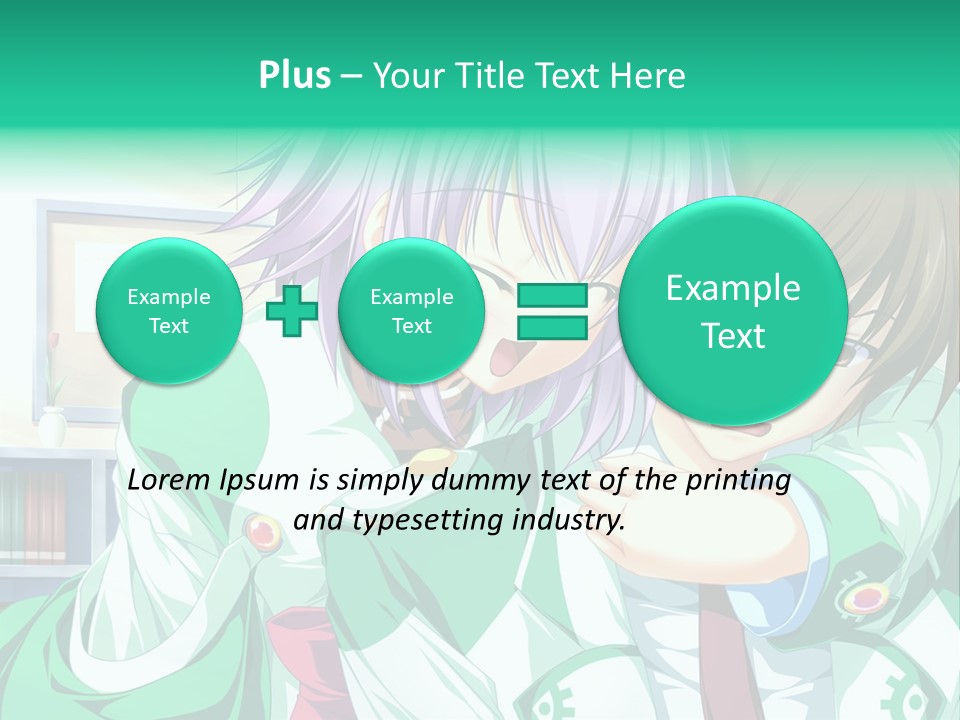 A Couple Of Anime Characters Hugging Each Other PowerPoint Template