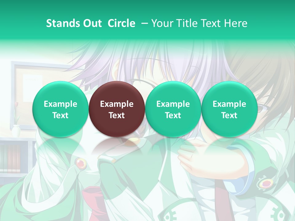 A Couple Of Anime Characters Hugging Each Other PowerPoint Template