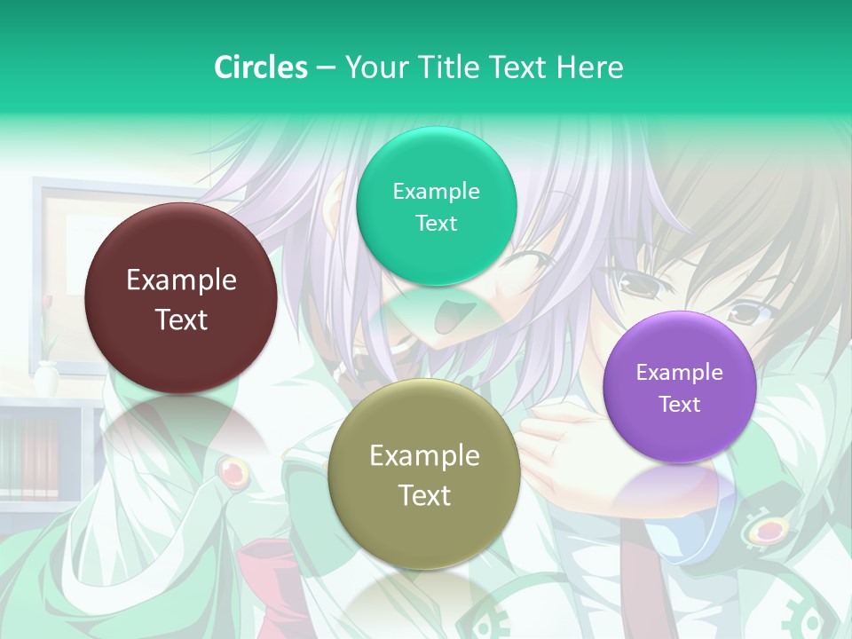 A Couple Of Anime Characters Hugging Each Other PowerPoint Template