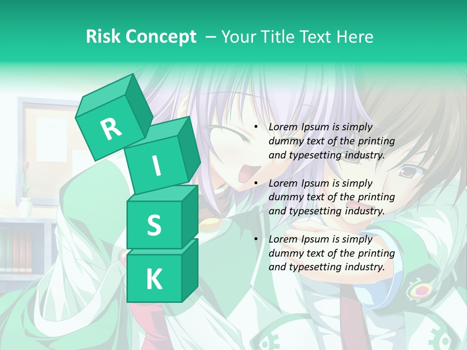 A Couple Of Anime Characters Hugging Each Other PowerPoint Template