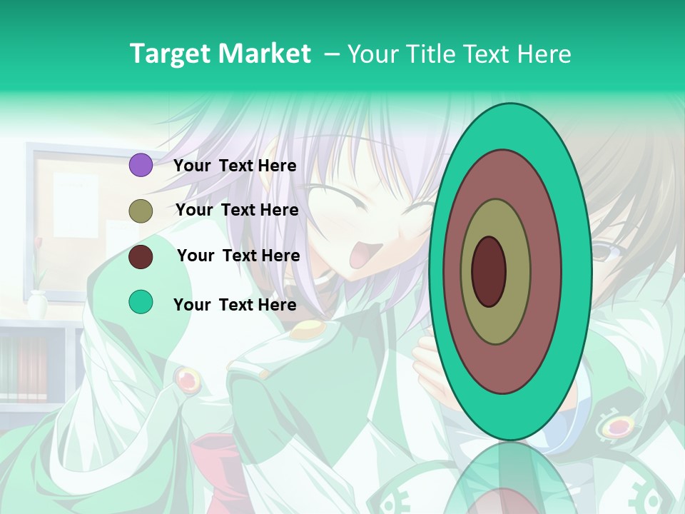 A Couple Of Anime Characters Hugging Each Other PowerPoint Template