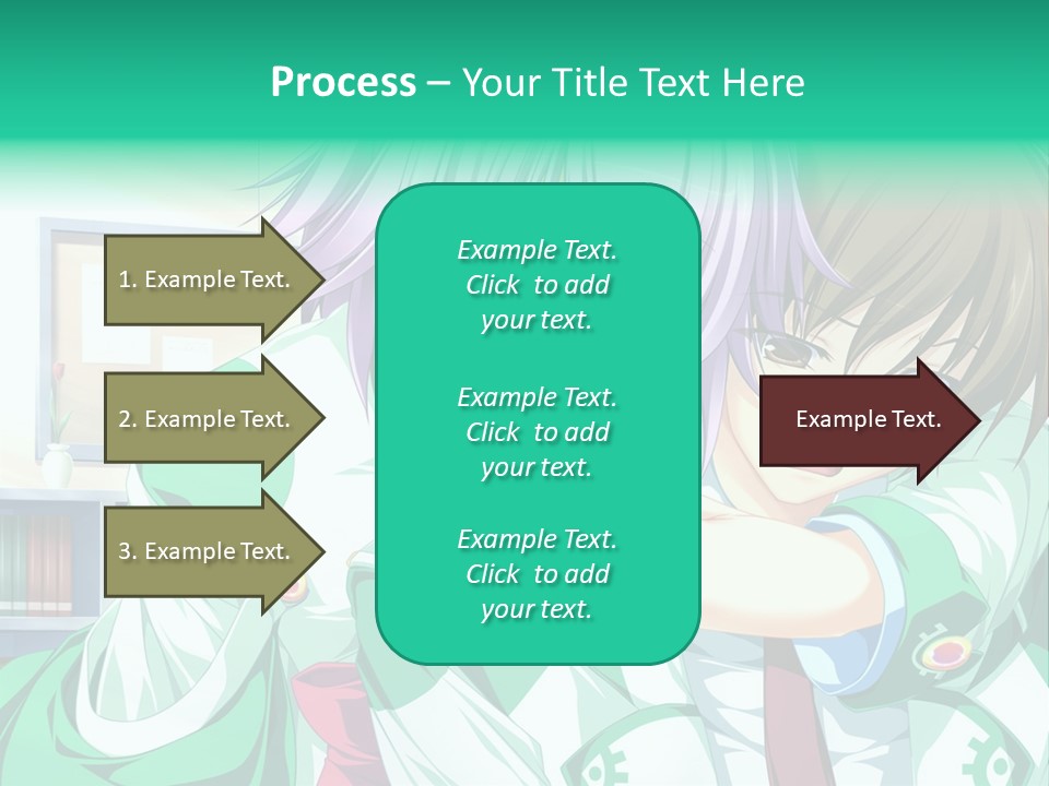A Couple Of Anime Characters Hugging Each Other PowerPoint Template