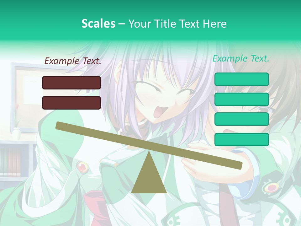 A Couple Of Anime Characters Hugging Each Other PowerPoint Template