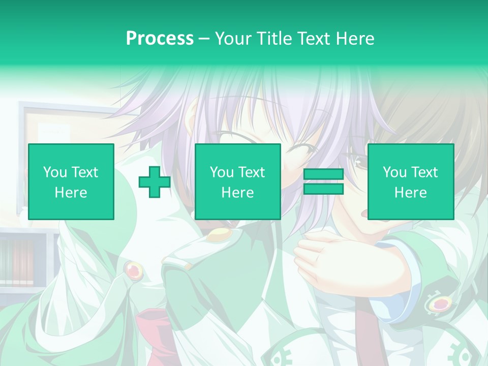 A Couple Of Anime Characters Hugging Each Other PowerPoint Template