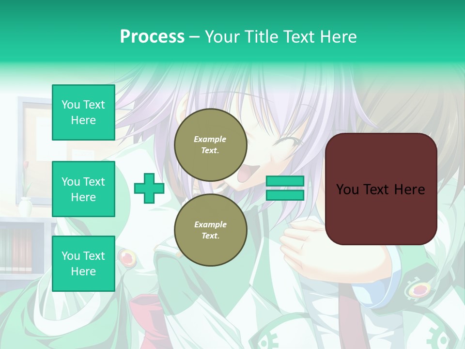 A Couple Of Anime Characters Hugging Each Other PowerPoint Template