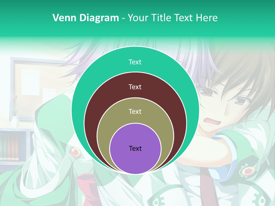 A Couple Of Anime Characters Hugging Each Other PowerPoint Template