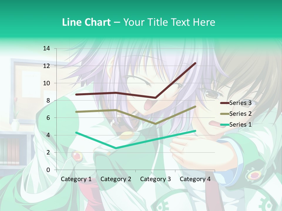 A Couple Of Anime Characters Hugging Each Other PowerPoint Template