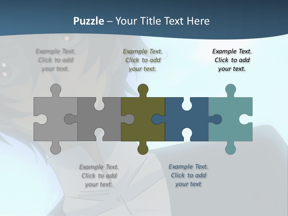 A Man In A White Shirt Is Staring At The Camera PowerPoint Template