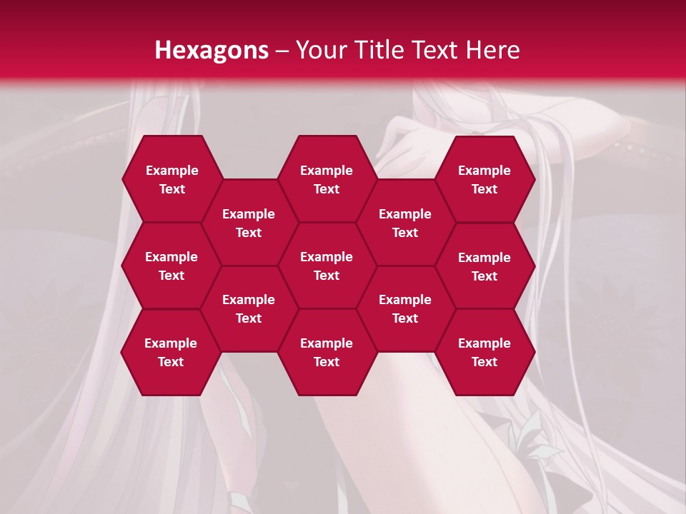 A Woman With White Hair Sitting On A Couch PowerPoint Template