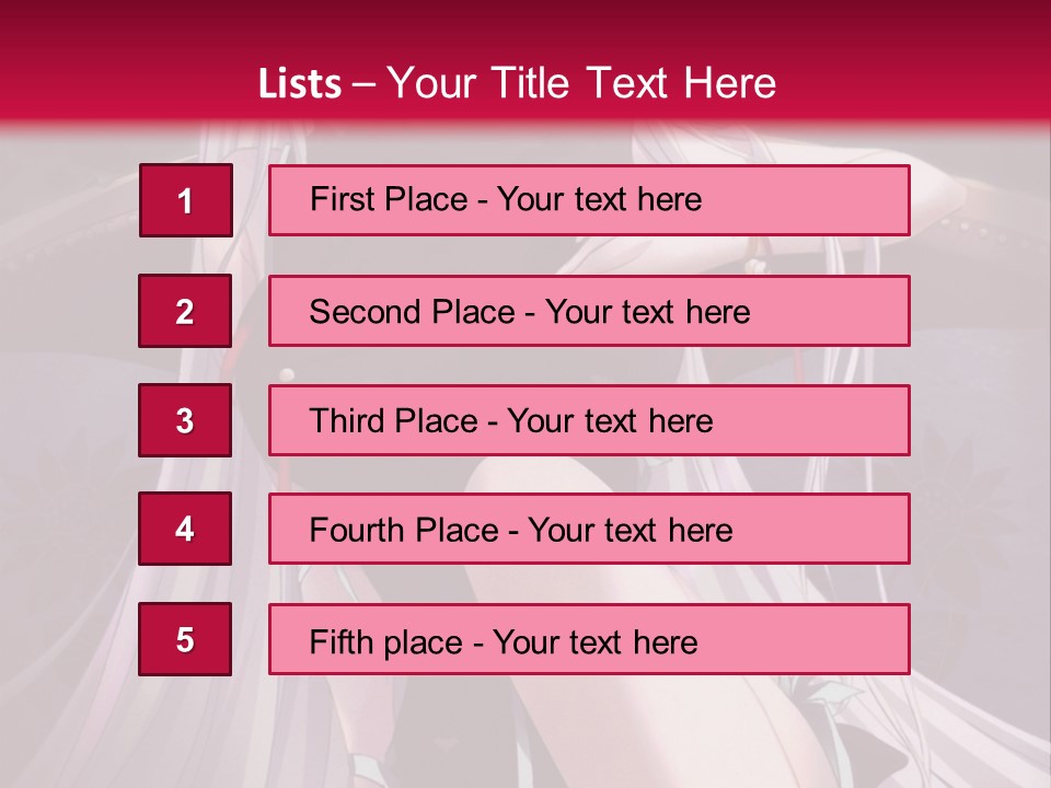 A Woman With White Hair Sitting On A Couch PowerPoint Template