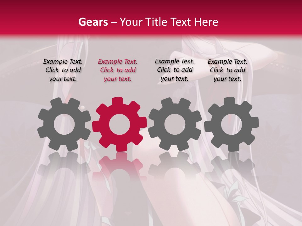 A Woman With White Hair Sitting On A Couch PowerPoint Template