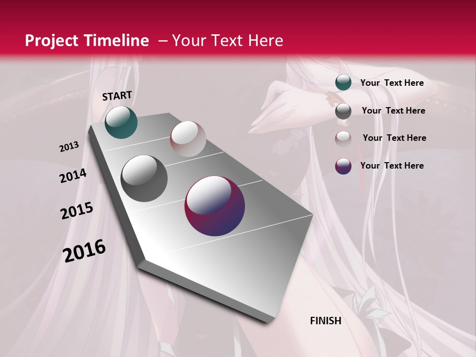 A Woman With White Hair Sitting On A Couch PowerPoint Template