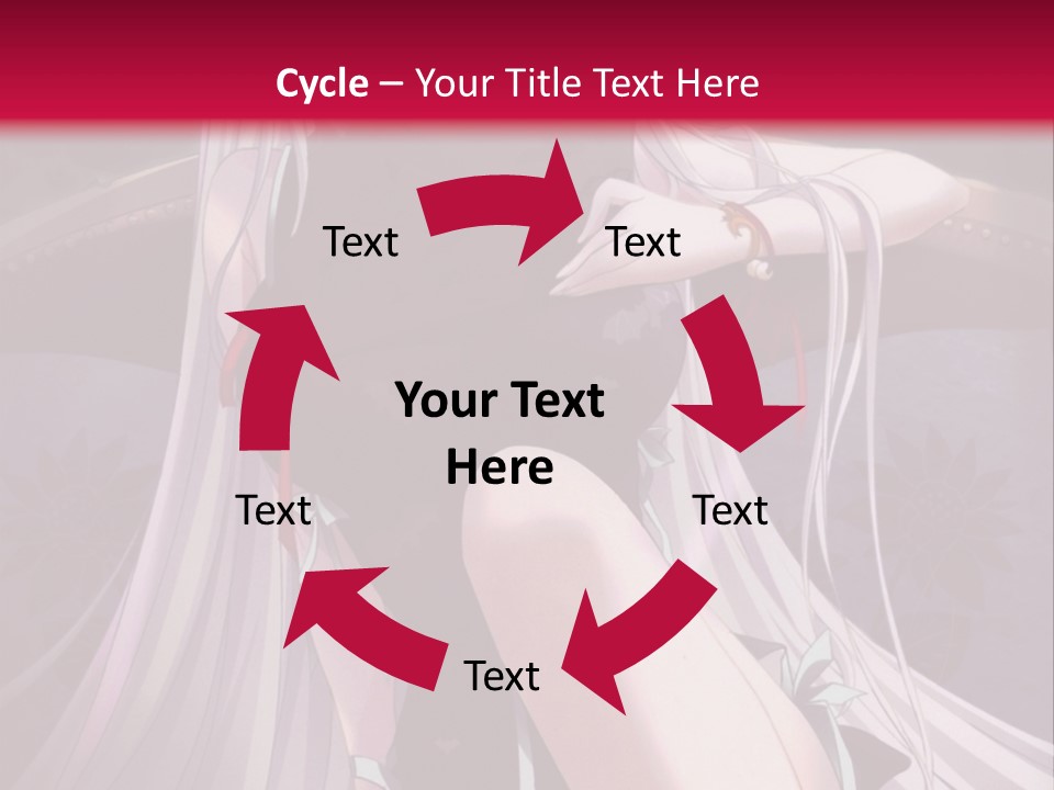 A Woman With White Hair Sitting On A Couch PowerPoint Template