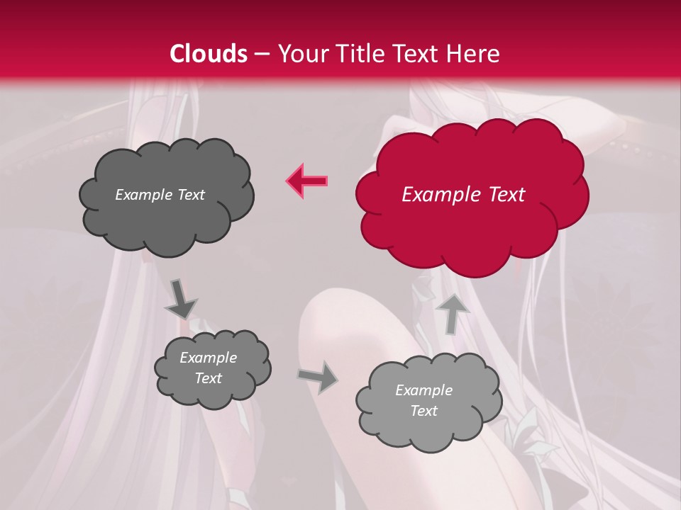 A Woman With White Hair Sitting On A Couch PowerPoint Template