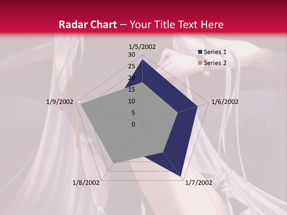 A Woman With White Hair Sitting On A Couch PowerPoint Template