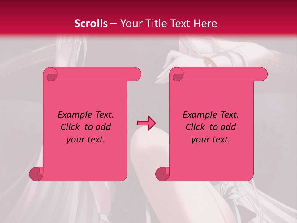 A Woman With White Hair Sitting On A Couch PowerPoint Template