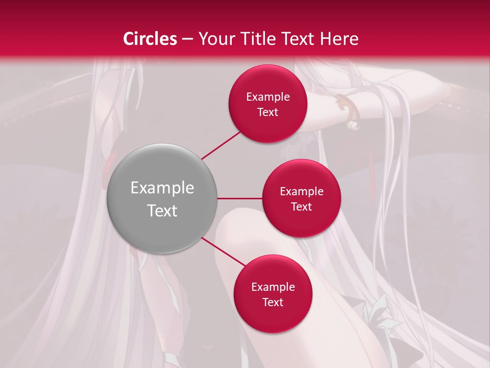 A Woman With White Hair Sitting On A Couch PowerPoint Template