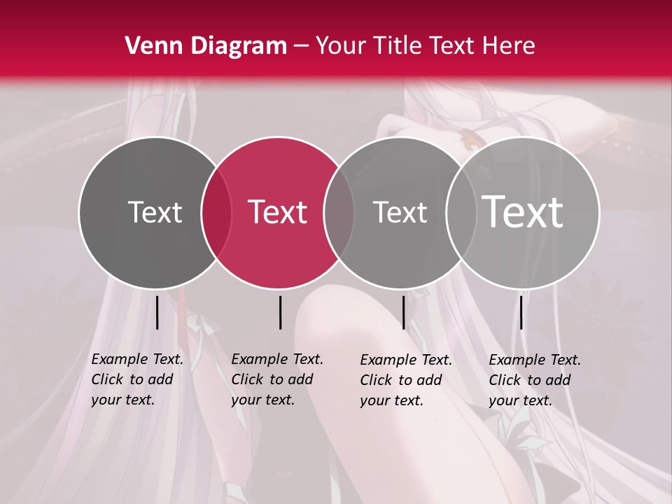 A Woman With White Hair Sitting On A Couch PowerPoint Template