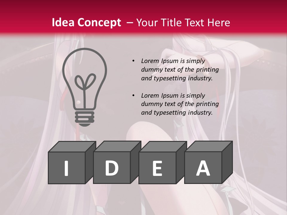 A Woman With White Hair Sitting On A Couch PowerPoint Template