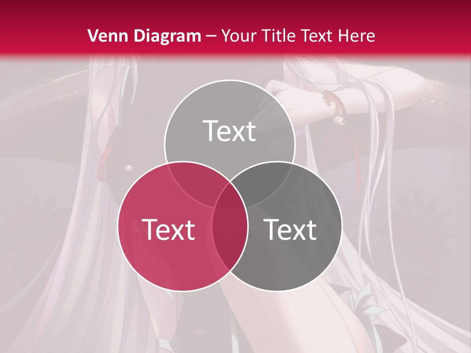 A Woman With White Hair Sitting On A Couch PowerPoint Template