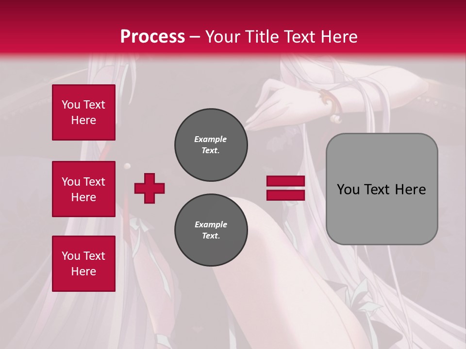 A Woman With White Hair Sitting On A Couch PowerPoint Template