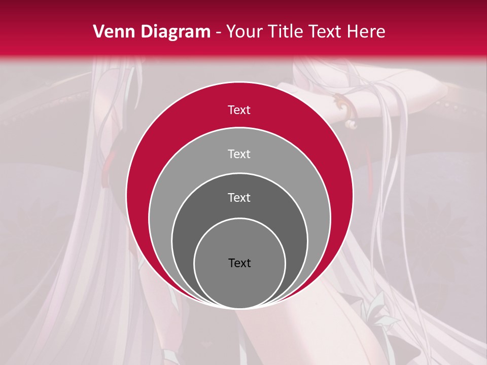 A Woman With White Hair Sitting On A Couch PowerPoint Template