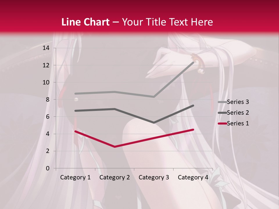 A Woman With White Hair Sitting On A Couch PowerPoint Template