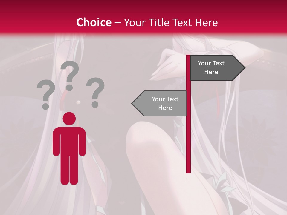 A Woman With White Hair Sitting On A Couch PowerPoint Template