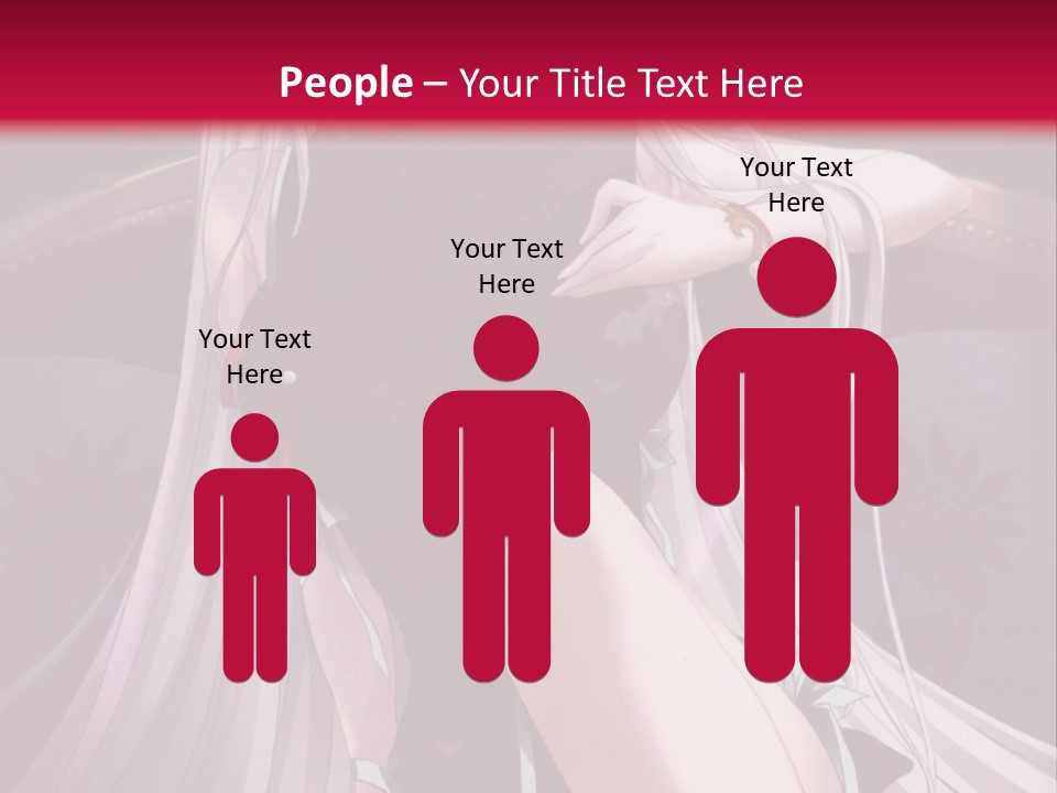 A Woman With White Hair Sitting On A Couch PowerPoint Template